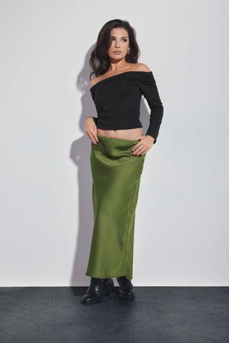 Womens Petite Satin Midi Skirt - - 8 - NastyGal UK (+IE) - Modalova