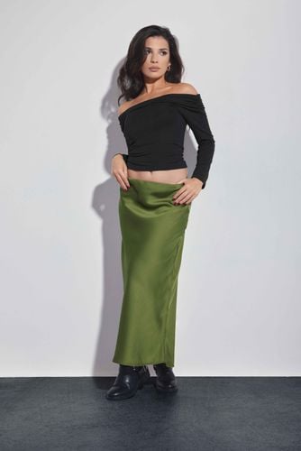 Womens Petite Satin Midi Skirt - - 10 - NastyGal UK (+IE) - Modalova