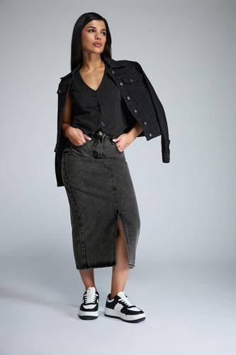 Womens Petite Denim Midi Skirt - - 10 - NastyGal UK (+IE) - Modalova