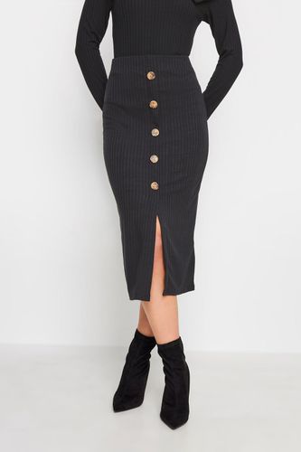 Womens Petite Ribbed Button Detail Skirt - - 6 - NastyGal UK (+IE) - Modalova
