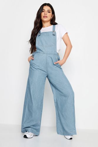 Womens Petite Wide Leg Dungarees - - 14 - PixieGirl - Modalova