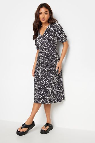 Womens Petite Abstract Spot Print Midi Tea Dress - - 16 - PixieGirl - Modalova