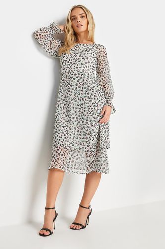 Womens Petite Leopard Print Midi Dress - - 8 - PixieGirl - Modalova