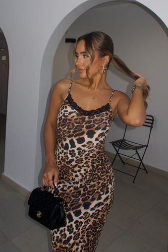 Womens Petite Leopard Print Midi Slip Dress - - 12 - NastyGal UK (+IE) - Modalova