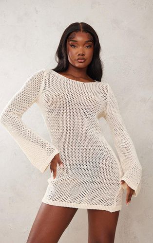 Womens Tall Cream Long Sleeve Knitted Mini Dress - - 12 - NastyGal UK (+IE) - Modalova
