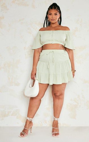 Womens Plus Sage Textured Mini Skirt - 28 - NastyGal UK (+IE) - Modalova