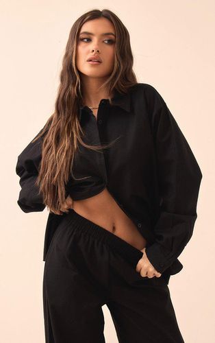 Womens Linen Look Oversized Button Up Shirt - 10 - NastyGal UK (+IE) - Modalova