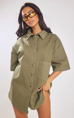 Womens Petite Washed Oversized Denim Shirt Dress - 2 - NastyGal UK (+IE) - Modalova