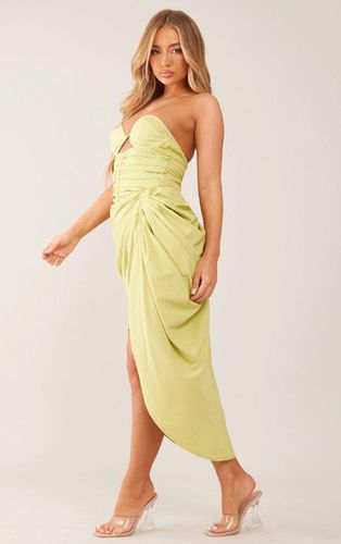 Womens Lime Underwired Ruched Drape Midi Dress - - 4 - NastyGal UK (+IE) - Modalova