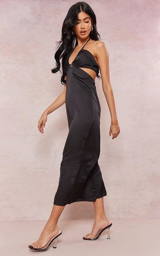 Womens Satin Strappy Cut Out Midaxi Dress - 4 - NastyGal UK (+IE) - Modalova