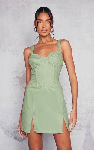 Womens Sage Cargo Contrast Stitch Corset Detail Bodycon Dress - 4 - NastyGal UK (+IE) - Modalova