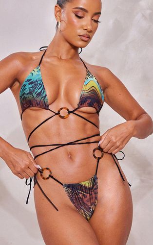 Womens Animal Swirl Print O Ring Tie Side Bikini Bottoms - 16 - NastyGal UK (+IE) - Modalova