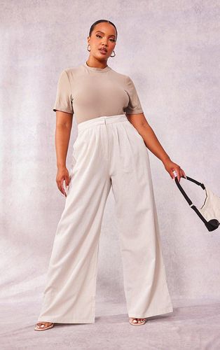 Womens Plus Stone Linen Look Tailored Trousers - - 16 - NastyGal UK (+IE) - Modalova