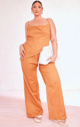 Womens Plus Linen Look Elasticated Waist Trousers - 16 - NastyGal UK (+IE) - Modalova