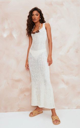 Womens Cream Textured Scoop Neck Maxi Dress - - 16 - NastyGal UK (+IE) - Modalova