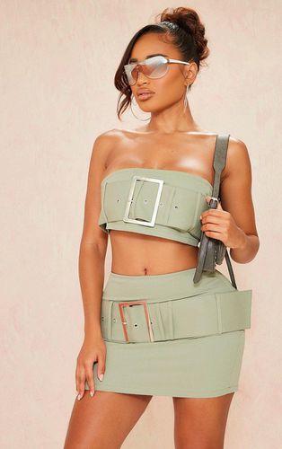 Womens Shape Khaki Woven Belted Bandeau - - 10 - NastyGal UK (+IE) - Modalova