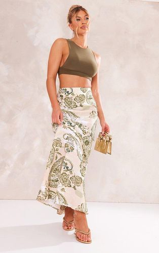 Womens Paisley Printed Linen Look Maxi Skirt - 4 - NastyGal UK (+IE) - Modalova