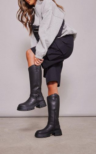 Womens Cleated Sole Buckle Ring Detail Mid Calf Boots - 3 - NastyGal UK (+IE) - Modalova
