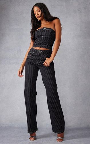 Womens Tall Denim Pinstripe Straight Leg Jeans - 10 - NastyGal UK (+IE) - Modalova