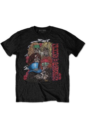 Stacked Skulls T-Shirt - Black - S - Guns N Roses - Modalova