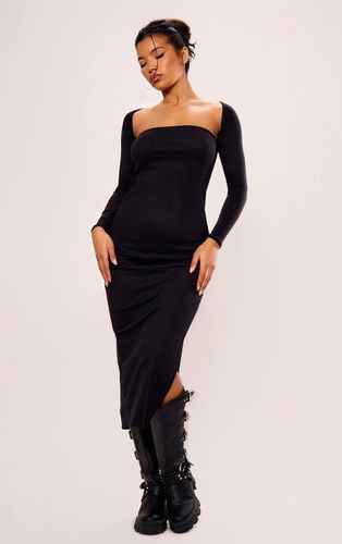 Womens Soft Rib Detachable Sleeve Midaxi Dress - 4 - NastyGal UK (+IE) - Modalova
