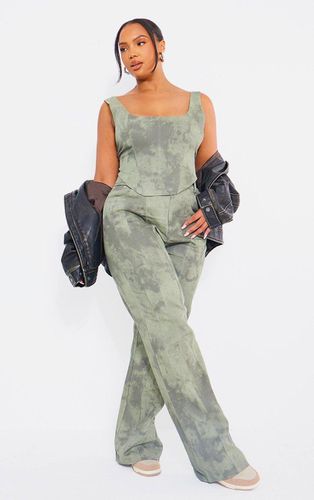 Womens Plus Khaki Washed Twill Pocket Detail High Waist Cargo Trousers - - 26 - NastyGal UK (+IE) - Modalova