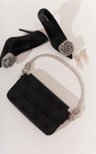 Womens Satin Diamante Knot Handle Shoulder Bag - One Size - NastyGal UK (+IE) - Modalova