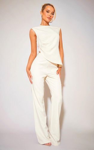 Womens Cream Tailored Low Rise Skinny Flared Trousers - - 4 - NastyGal UK (+IE) - Modalova