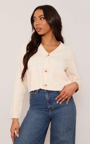 Womens Tall Cream Front Pocket Long Sleeve Knitted Cardigan - - 12 - NastyGal UK (+IE) - Modalova