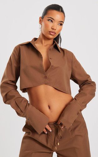 Womens Mocha Cropped Shirt - - 16 - NastyGal UK (+IE) - Modalova
