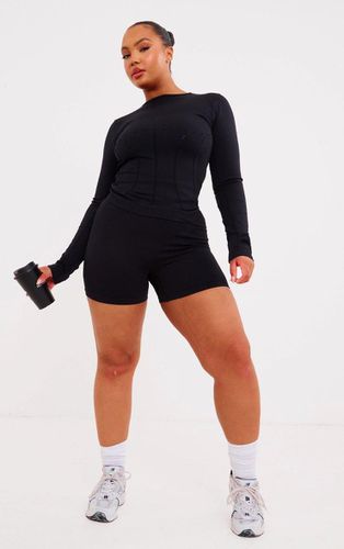 Womens PLT SPORT Plus Seamless Laser Cut Ruched Booty Shorts - XXL - NastyGal UK (+IE) - Modalova