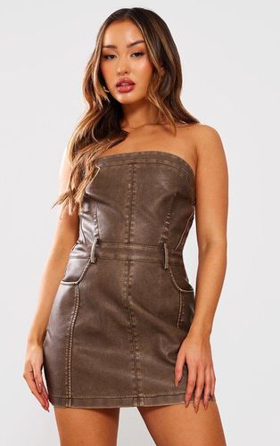 Womens Petite Washed Faux Leather Mini Dress - 2 - NastyGal UK (+IE) - Modalova