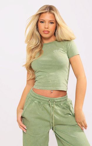 Womens Olive Washed Cotton Longline Fitted T-Shirt - - S - NastyGal UK (+IE) - Modalova