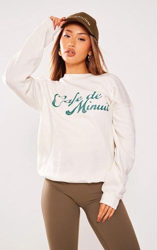 Womens Petite Cream Slogan Oversized Sweatshirt - - L - NastyGal UK (+IE) - Modalova