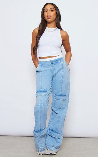 Womens Tall Light Waistband Detail Wide Leg Jeans - 10 - NastyGal UK (+IE) - Modalova