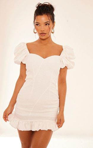 Womens Jacquard Puff Sleeve Dress - 6 - NastyGal UK (+IE) - Modalova