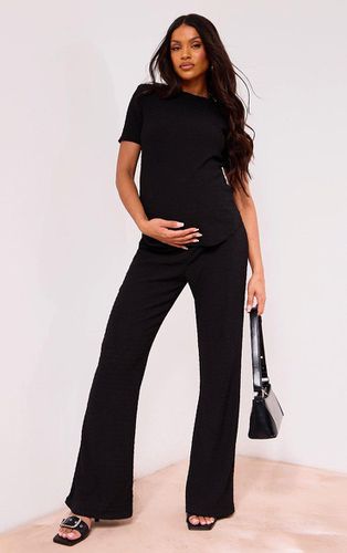 Womens Maternity Textured Wide Leg Trousers - 16 - NastyGal UK (+IE) - Modalova