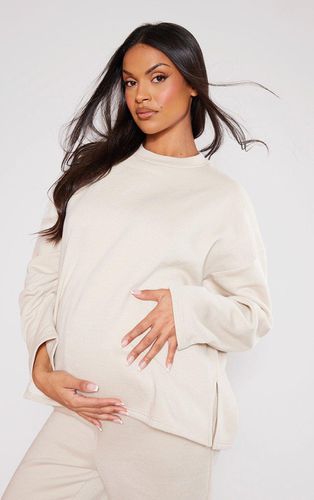 Womens Maternity Stone Oversized Split Hem Sweatshirt - - 8 - NastyGal UK (+IE) - Modalova