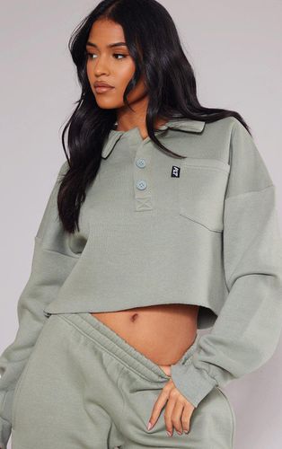 Womens Tall Sage Button Up Detail Sweatshirt - 6 - NastyGal UK (+IE) - Modalova