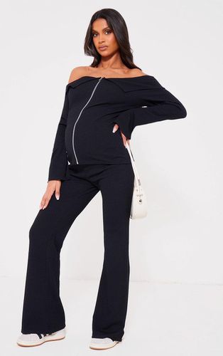 Womens Maternity Rib Wide Leg Trousers - 8 - NastyGal UK (+IE) - Modalova