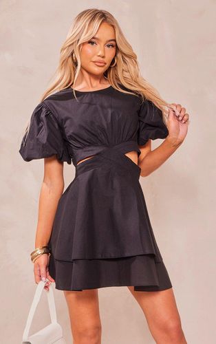 Womens Puff Sleeve Cut Out Shift Dress - 4 - NastyGal UK (+IE) - Modalova