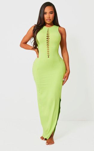 Womens Shape Lime Soft Sculpted Cut Out Side Maxi Dress - - S - NastyGal UK (+IE) - Modalova