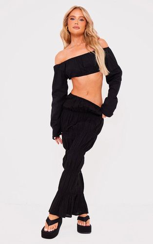 Womens Linen Look Ruched Maxi Skirt - 10 - NastyGal UK (+IE) - Modalova