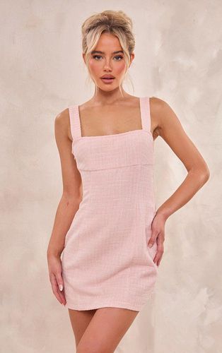 Womens Light Pink Boucle Square Neck Bodycon Mini Dress - - 12 - NastyGal UK (+IE) - Modalova