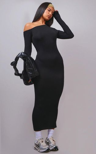 Womens Asymmetric Neck Split Detail Maxi Dress - 6 - NastyGal UK (+IE) - Modalova