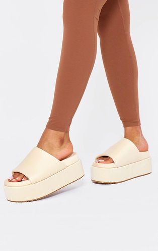 Womens Cream Stretch Lycra Round Toe Extra Chunky Platform Sandals - - 3 - NastyGal UK (+IE) - Modalova