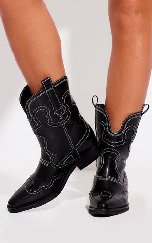 Womens PU Point Toe Ankle Western Boots - 3 - NastyGal UK (+IE) - Modalova