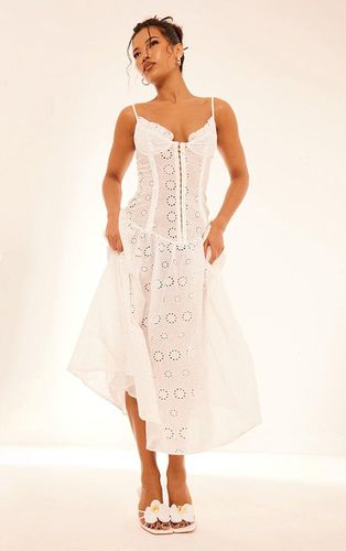 Womens Broderie Detail Boned Corset Maxi Dress - 4 - NastyGal UK (+IE) - Modalova