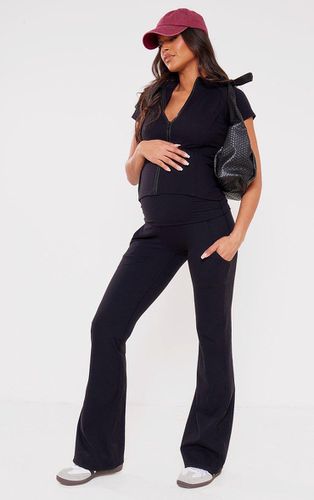Womens Maternity Contour Sculpt Pocket Flared Leggings - 10 - NastyGal UK (+IE) - Modalova