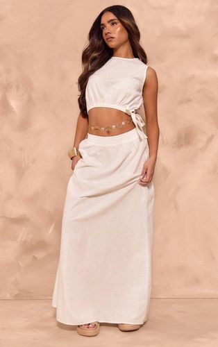 Womens Linen Look Low Rise Floaty Maxi Skirt - 10 - NastyGal UK (+IE) - Modalova